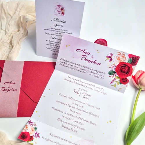 Invitație nuntă tipărită A1 - imagine 5