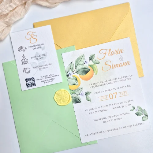 Invitație nuntă tipărită A6 - imagine 5