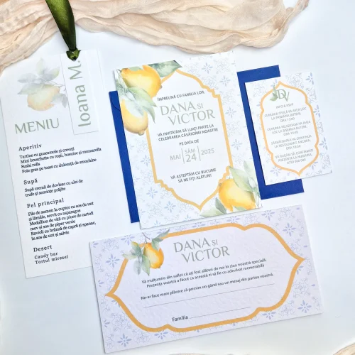 Invitație nuntă tipărită A7 - imagine 5