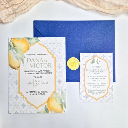Invitație nuntă tipărită A7 - imagine 6