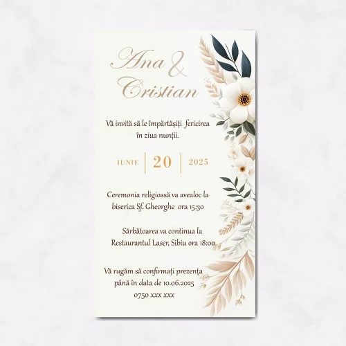 Invitație digitală nuntă D14 - imagine 2