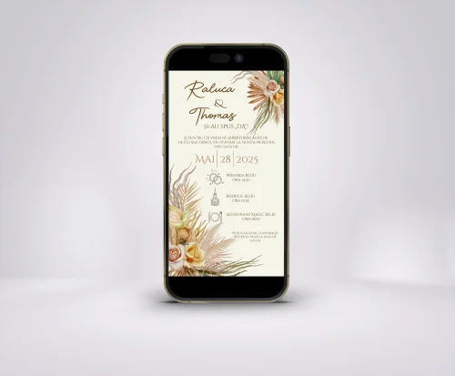 Invitație digitală nuntă D16