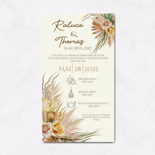 Invitație digitală nuntă D16 - imagine 2