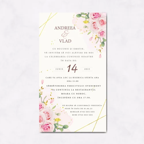 Invitație digitală nuntă D17 - imagine 2