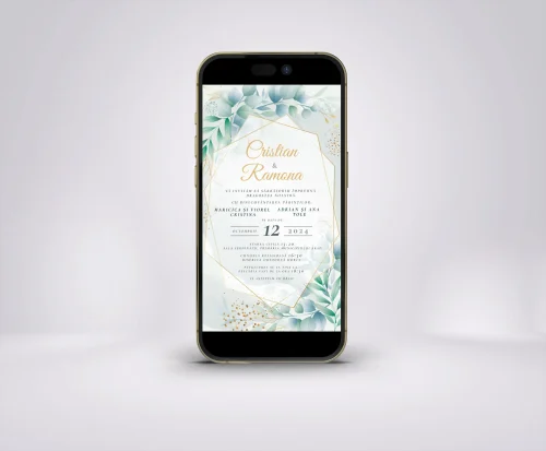 Invitație digitală nuntă D18