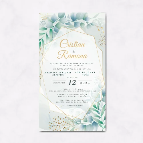 Invitație digitală nuntă D18 - imagine 2