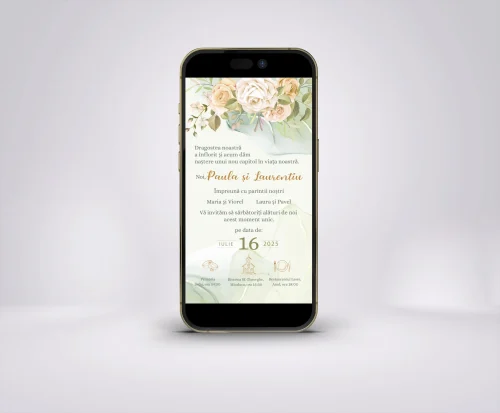 Invitație digitală nuntă D19