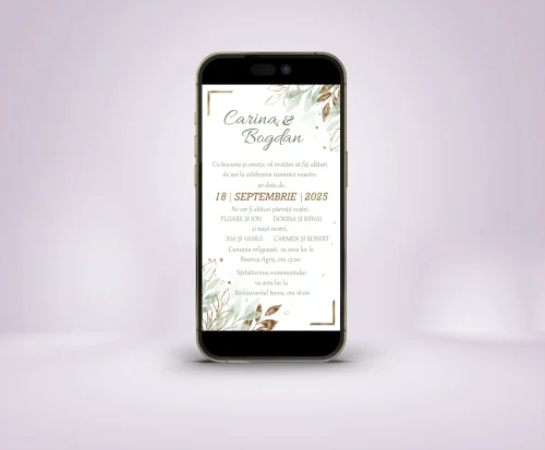 Invitație digitală nuntă D2