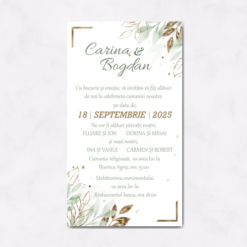Invitație digitală nuntă D2 - imagine 2