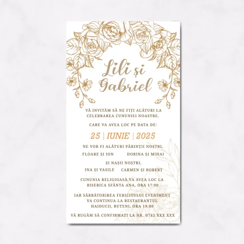 Invitație digitală nuntă D22 - imagine 2