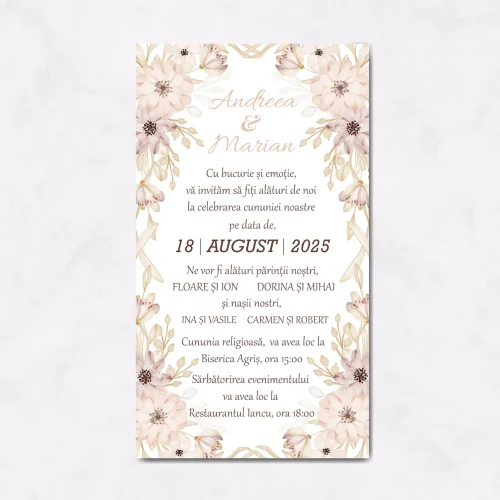 Invitație digitală nuntă D23 - imagine 2