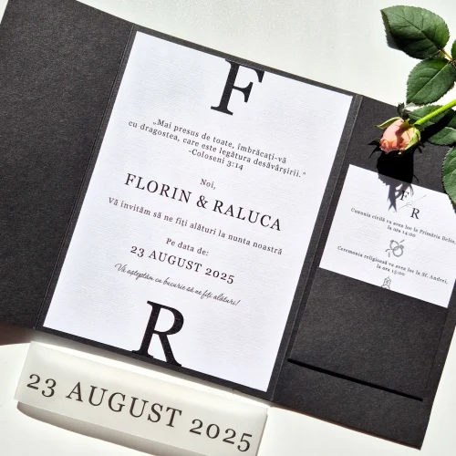 Invitație nuntă tipărită A4 - imagine 2