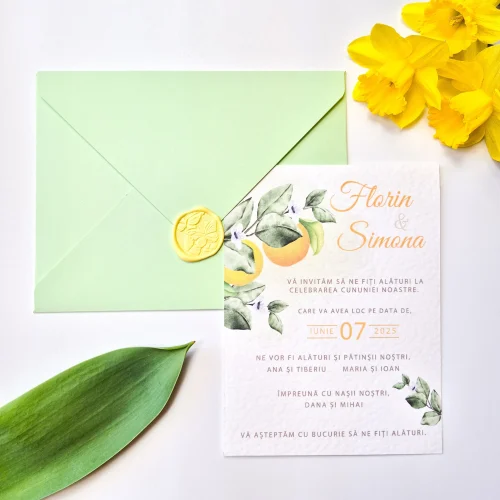 Invitație nuntă tipărită A6
