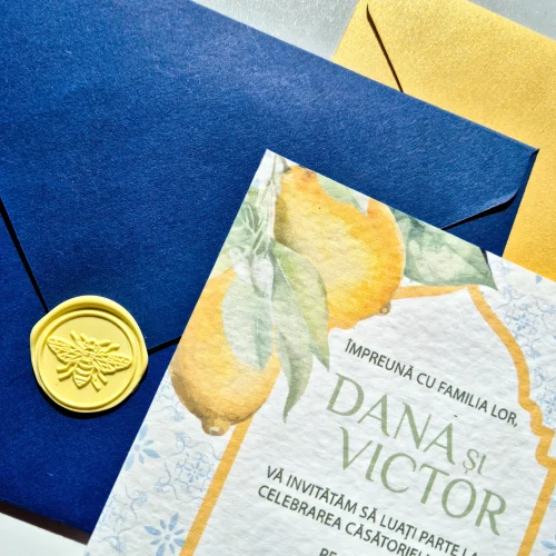 Invitație nuntă tipărită A7 - imagine 2