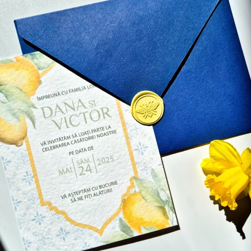 Invitație nuntă tipărită A7 - imagine 3