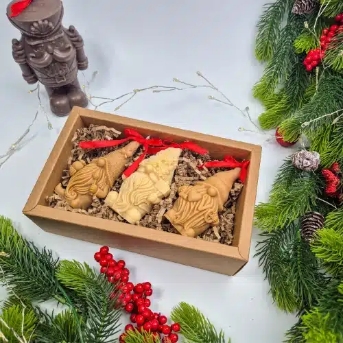 Set 3 Lumânări Spiriduși – Smell of Christmas, Ceară de Soia, Cadou Festiv Crăciun